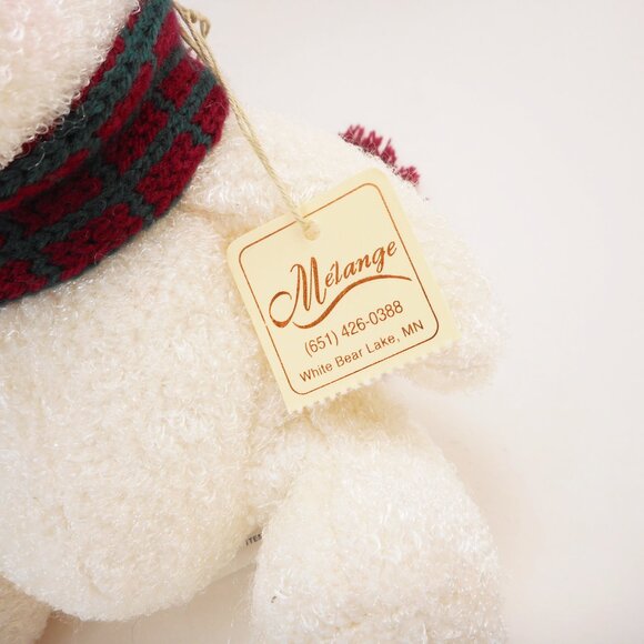 Marcel Schurman Plush Polar Bear Toy in Winter Hat and Scarf Holiday Christmas - Picture 5 of 8